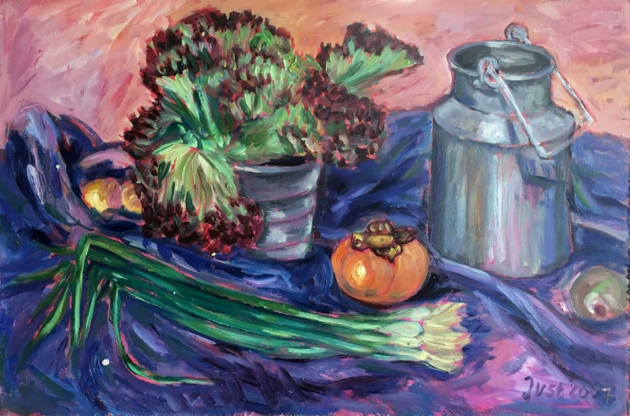 Gemüse und Milchkanne - 2007 - 40 x 60
