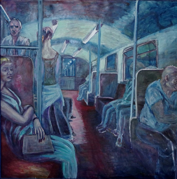 In der U-Bahn - 2004 - 120 x 120