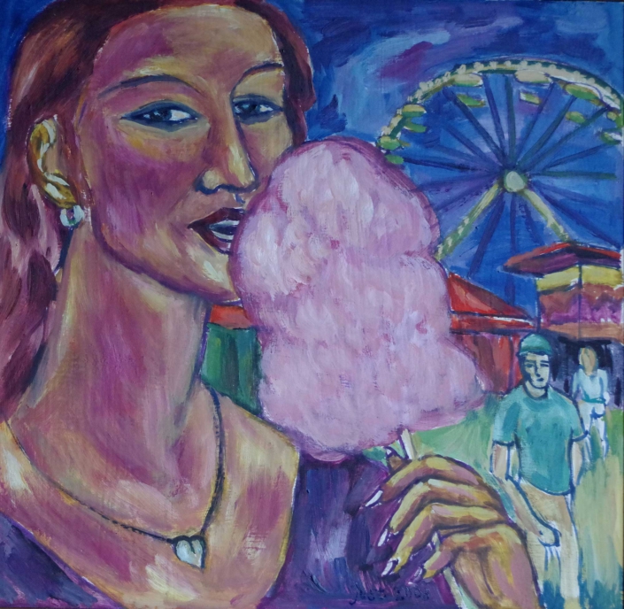 Rosa Zuckerwatte - 2008 - 40 x 40