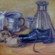 Stilleben mit Schuh und keimender Kartoffel - 2004 - 42 x 58