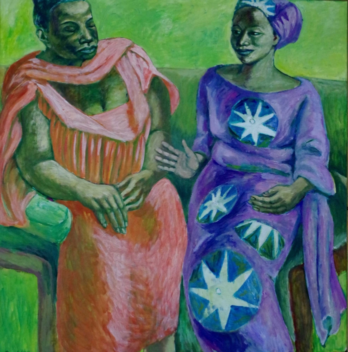 Zwei Frauen im Gespräch - 1998 - 105 x 103
